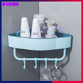 Giá Góc, Kệ Góc Treo Tường Nhựa ABS Hình Đám Mây KUNBE Độc Đáo, Dán Tường Bằng Miếng Dính Cường Lực Siêu Chắc (Không Phải Khoan) Cho Nhà Tắm, Nhà Vệ Sinh, Nhà Bếp Thêm Gọn Gàng - Tặng Kèm Miếng Rửa Bát Silicon