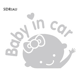 Miếng Dán Trang Trí Xe Ô Tô Hình Chữ Baby In Car