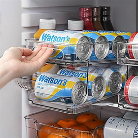 Mua Hộp Khay 2 Tầng Trong Suốt Tiện Ích Đựng Nước Ngọt   Bia Trong Tủ Lạnh - Khay Bia