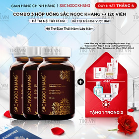 COMBO 3 hộp thực phẩm chức năng Viên uống Sắc Ngọc Khang++ (120 viên)