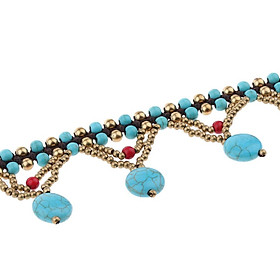 Original Turquoise Anklet Bohemian Beach Pendant Anklet