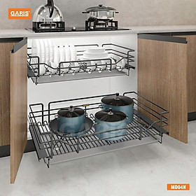 Giá xoong nồi - bát đĩa đa năng, 100% nan thép hình oval Garis MD04N
