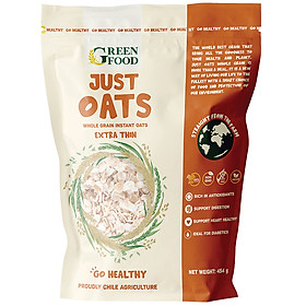 Túi Hạt Yến Mạch Chile Nguyên Chất Ăn Liền Cán Mỏng JUST OATS EXTRA THIN 454g