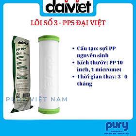 Mua LÕI LỌC NƯỚC 123 ĐẠI VIỆT PP-CTO-PP (HÀNG CHÍNH HÃNG) - DÙNG CHO MÁY LỌC NƯỚC DAIKIOSAN  MAKANO VÀ CÁC MÁY LỌC NƯỚC RO