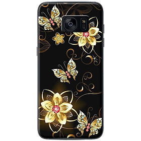 Ốp lưng dành cho Samsung Galaxy S7 Edge mẫu Hoa bướm vàng