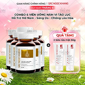 Combo 6 Viên Uống Sắc Ngọc Khang Vi Tảo Lục Hộp 60 viên
