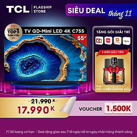 Mua TCL 55C755 QD-Mini LED 4K TV - Tivi 55inch - Hàng chính hãng - Bảo hành 2 năm