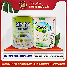 Combo Sữa Hạt - Power 400g Soyna, Tặng 2 Ly Thủy Tinh Có Vạch Chia ml