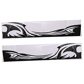 2x Car Flame Totem Side Skirt Modified Personal Decoration Body Paste