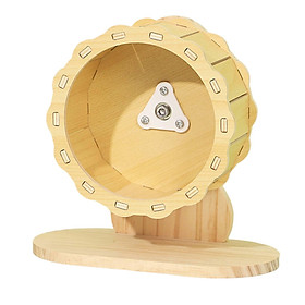 Hamster Wooden Running Wheel Adjustable Guinea Pig Kitten Exercise Wheel Toy