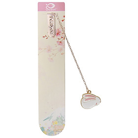 Bookmark Kẹp Sách Kim Loại Phối Charm Hình Thỏ - Mẫu 1