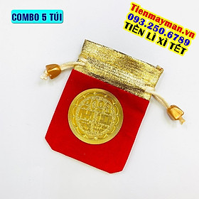 Set 5 Túi gấm mới độc lạ chất liệu nhung gấm cao cấp 2023 - Quý Mão độc đáo - PASA COLLECTION
