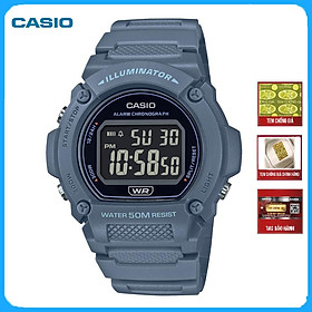 Đồng hồ điện tử nam Casio W-219HC-2BVDF dây nhựa