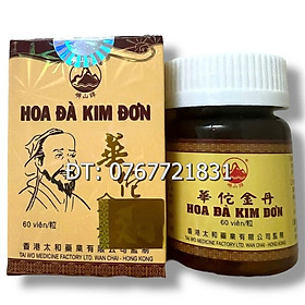 Mua Viên uống Hoa đà kim đơn hỗ trợ đau nhức xương khớp - Hộp 60 viên - Xuất xứ Hồng Kong - Mã số 1385