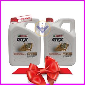 Bộ 2 Dầu nhớt ô tô cao cấp Castrol GTX 20W-50 can 4 lít