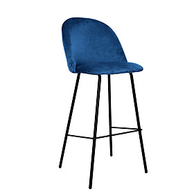 Mua Ghế quầy bar có lưng tựa nệm vải nhung Ghế bar chân sắt cố định cao 75 cm Velvet Bar Stools CB CURVE-F CAPTA