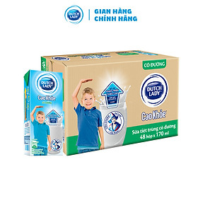 Thùng 48 Hộp Sữa Uống Dutch Lady Cô Gái Hà Lan Có Đường Cao Khỏe (48X170ml)