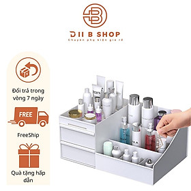 Mua Kệ đựng mỹ phẩm 3 tầng 2 ngăn kéo  hộp đựng đồ trang điểm  makeup bằng nhựa cao cấp