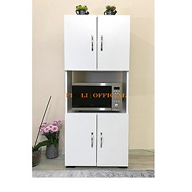 Tủ nhà bếp đựng đồ đa năng lò vi sóng và gia vị FINILI kết hợp trang trí phòng khách FNLO206