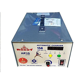 MÁY SẠC ẮC QUY ROBOT TỰ ĐỘNG 15A 12V-24V, DÂY NHÔM