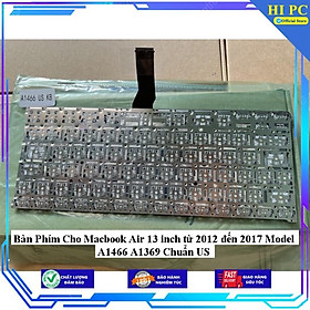 Bàn Phím Cho Macbook Air 13 inch từ 2012 đến 2017 Model A1466 A1369 Chuẩn US - Hàng Nhập Khẩu 