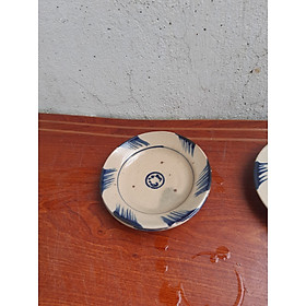 Mua Đĩa sành kiểu xưa phết xanh 17 cm 5 cái