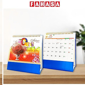 Lịch Bàn Chữ A 2026 - Sắc Hoa Bốn Mùa - Văn Khoa