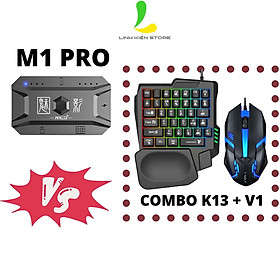 Mua Combo bàn phím chuột K13 + V1 và bộ chuyển đổi meiying - Phụ kiện gaming hỗ trợ điện thoại hệ điều hành Android và IOSS - Hàng nhập khẩu