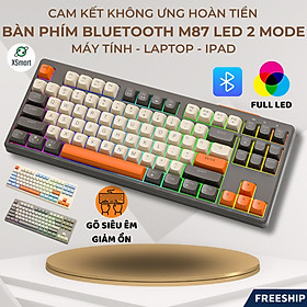 Mua Bàn Phím Không Dây Bluetooth PIN Sạc M87 LED giả cơ Dùng Cho Máy Tính Laptop Điện Thoại-Hàng Chính Hãng