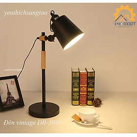 Đèn Học, Đèn Để Bàn Làm Việc Vintage DB-3040. Điều Chỉnh Góc Chiếu Sáng - Tiết Kiệm Điện - Tặng Kèm Bóng LED