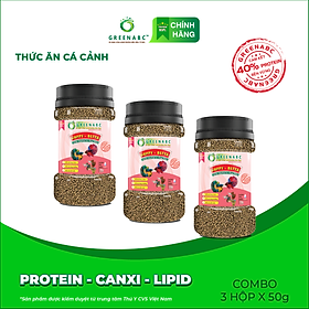 Thức ăn Cá 7 Màu GREENABC - Guppy & Betta – Hàm lượng protein 40% giúp tăng trưởng nhanh, lên màu đẹp, đề kháng tốt – Hộp 50g