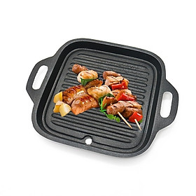 Mua Chảo Nướng Chiên Chống Dính Hình Vuông Có Lỗ Thoát Dầu Có Quai Cầm