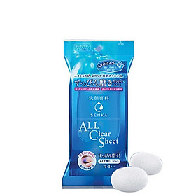 Khăn giấy tẩy trang SENKA CLEANSING SHEET - 44 sheets tặng mặt nạ giấy nén Miniso
