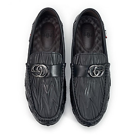 Giày lười nam da bò cao cấp màu đen Simonspark 1722