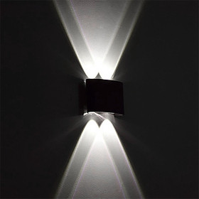 Square LED Wall Light Wall Sconce Hallway Up Down COB Lamp Black White Light