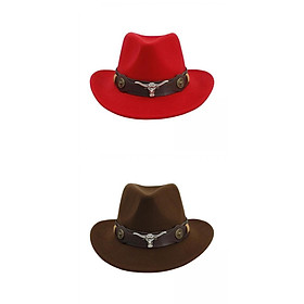 Casual Cowboy Hat Wide Brim Props Lightweight for Women Men Adults
