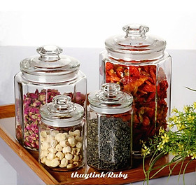 Mua Lọ Hũ Thủy Tinh Lục Giác Đựng Thực Phẩm 2 Lít  Lọ keo đựng bánh kẹo