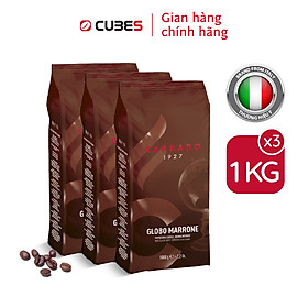 Cà phê hạt Carraro Globo Marrone - Vị đậm đà từ quả phỉ và vị sô cô la đắng - Nhập khẩu chính hãng 100% từ thương hiệu Carraro, Ý