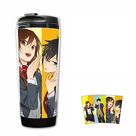 Bình nhựa đựng nước in hình HORIMIYA chibi anime xinh xắn dễ thương