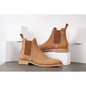 Giày Da Nam Chelsea Boots Giày Da Bò Lộn Đế Cao Su Cao Cấp Êm Cực Bền BẢO HÀNH 12 THÁNG Tặng Kèm Phụ Kiện Khi Mua Sản Phẩm