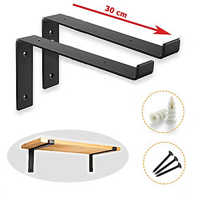 Mua Bộ 2 giá đỡ chữ L  Pat L mặt trên 30 cm  ke bàn treo tường bằng thép phủ sơn tĩnh điện  kèm phụ kiện vít tắc kê – Hàng chính hãng