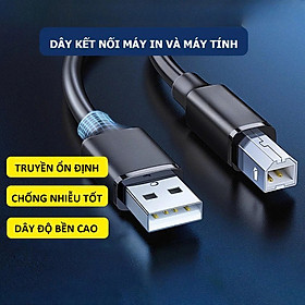 Dây máy in USB 2.0 chuẩn A đực sang chuẩn B đực độ dài 1.5m - Hàng Nhập Khẩu CÁP SONG SONG CÁP MÁY IN CÁP SERIAL