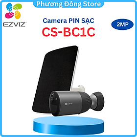 Camera IP Wifi Ngoài Trời EZVIZ BC1C 2MP Tặng Kèm Tắm Pin Năng Lượng Tích Hợp Bộ Nhớ Trong 32G - Có Màu Ban Đêm - Đàm Thoại 2 Chiều - Hàng Chính Hãng