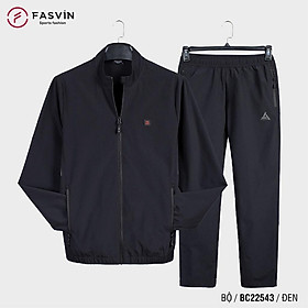 Bộ quần áo gió nam 1 lớp FASVIN BC22543.HN vải thể thao cao cấp hàng chính hãng