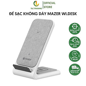 HÀNG CHÍNH HÃNG- Đế Sạc Không Dây Mazer Wi.DESK Swing 3-in-1 Charging Stand Được thiết kế từ PC cao cấp và hệ thống sạc không dây đạt chứng nhận Qi