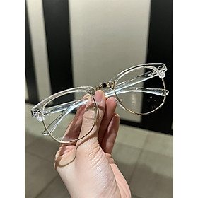 Kính nửa viền trong suốt gọng nhựa dẻo