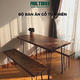 Mua Bộ Bàn Ăn Gia Đình Gỗ Tự Nhiên MultiBox  Bàn Ăn Phong Cách Châu Âu Mặt Bàn Dày Vân Gỗ Nổi Đẹp Dùng Trong Nhà  Ngoài trời