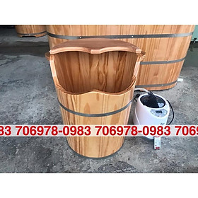 Mua Thùng gỗ xông chân (máy xông+ ghế)cam kết thùng đẹp chuẩn g.ỗ nhập