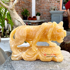 Mua Tượng đá cọp 12 con giáp phong thủy đá ngọc hoàng long 15cm đá Non Nước