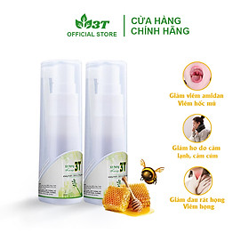 Combo 2 Xịt họng keo ong Úc 3T cắt cơn ho, giảm đau rát họng, hỗ trợ điều trị viêm họng, viêm amidan, thanh quản